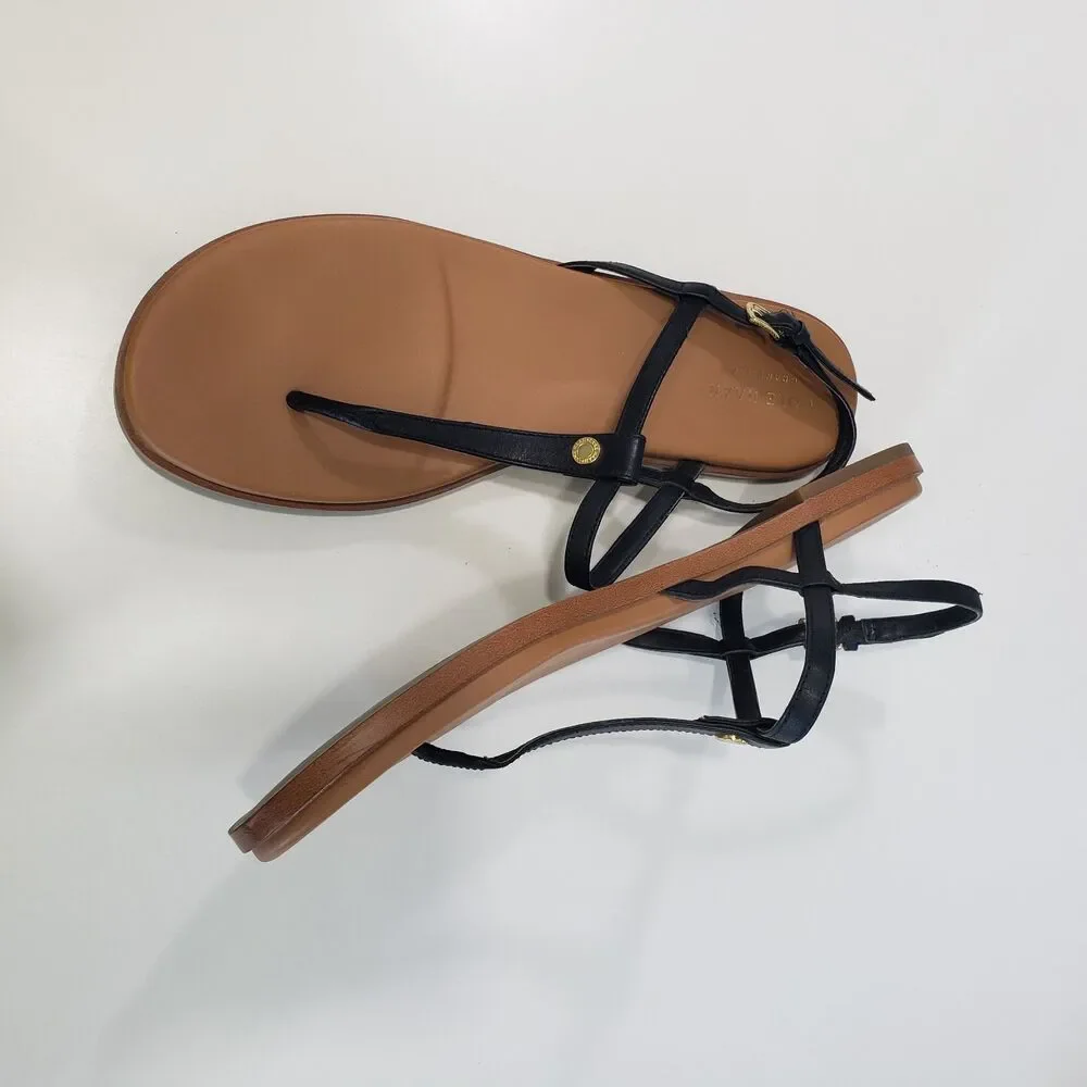 Cole Haan Women's Black Skinny Strap, Thong Sandals, Size 9 B